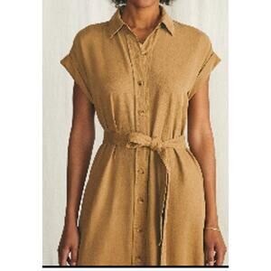 Faherty Arlie Antique Bronze Shirtdress NEW, Medium